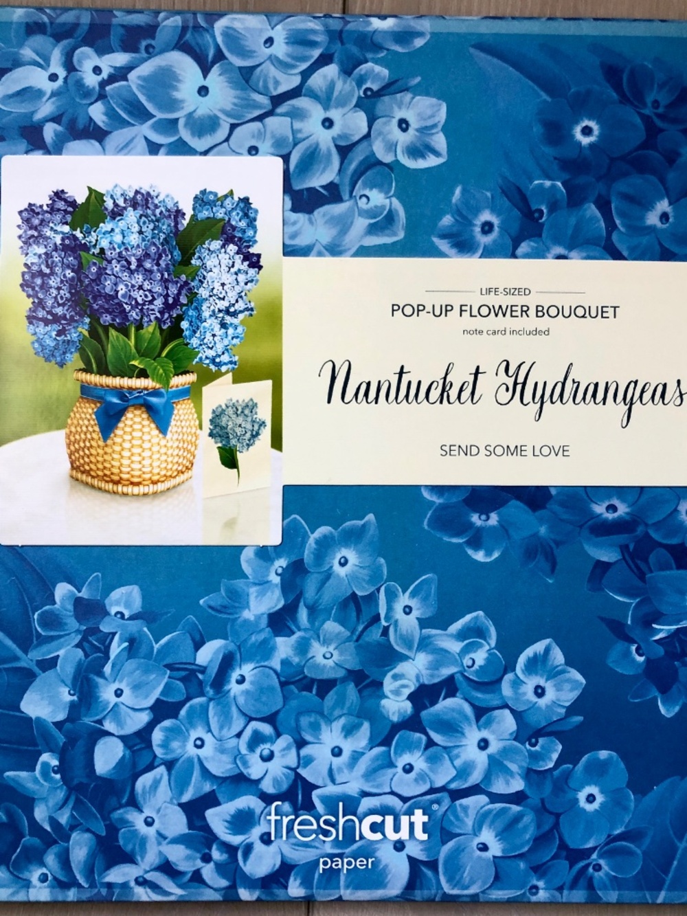New Hydrangea Freshcut Paper 3D Pop‎ Up Bouquet